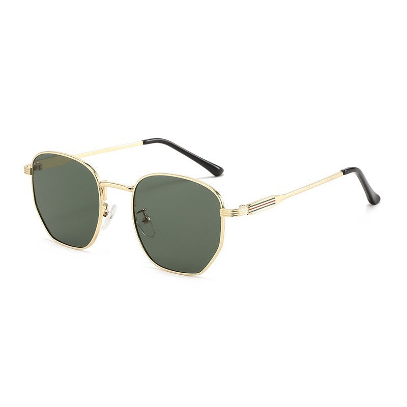 Herren Geometrische Quadratrahmen Sonnenbrille Brehn