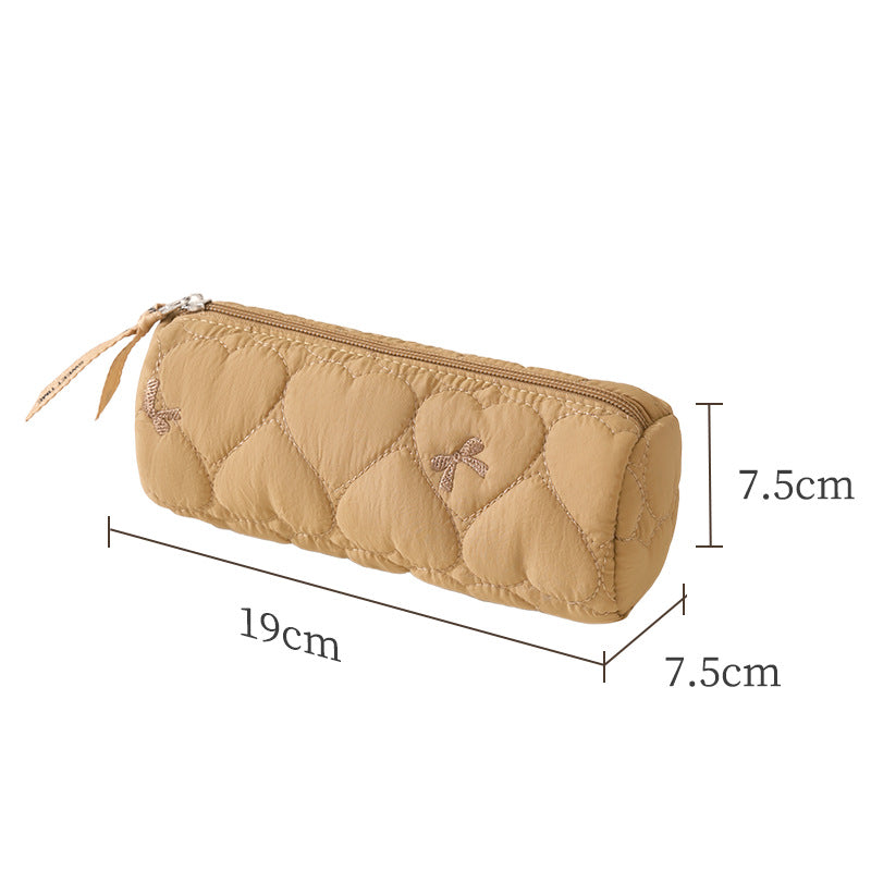 Gep quiltete Makeup-Pinsel-Tasche Brehn