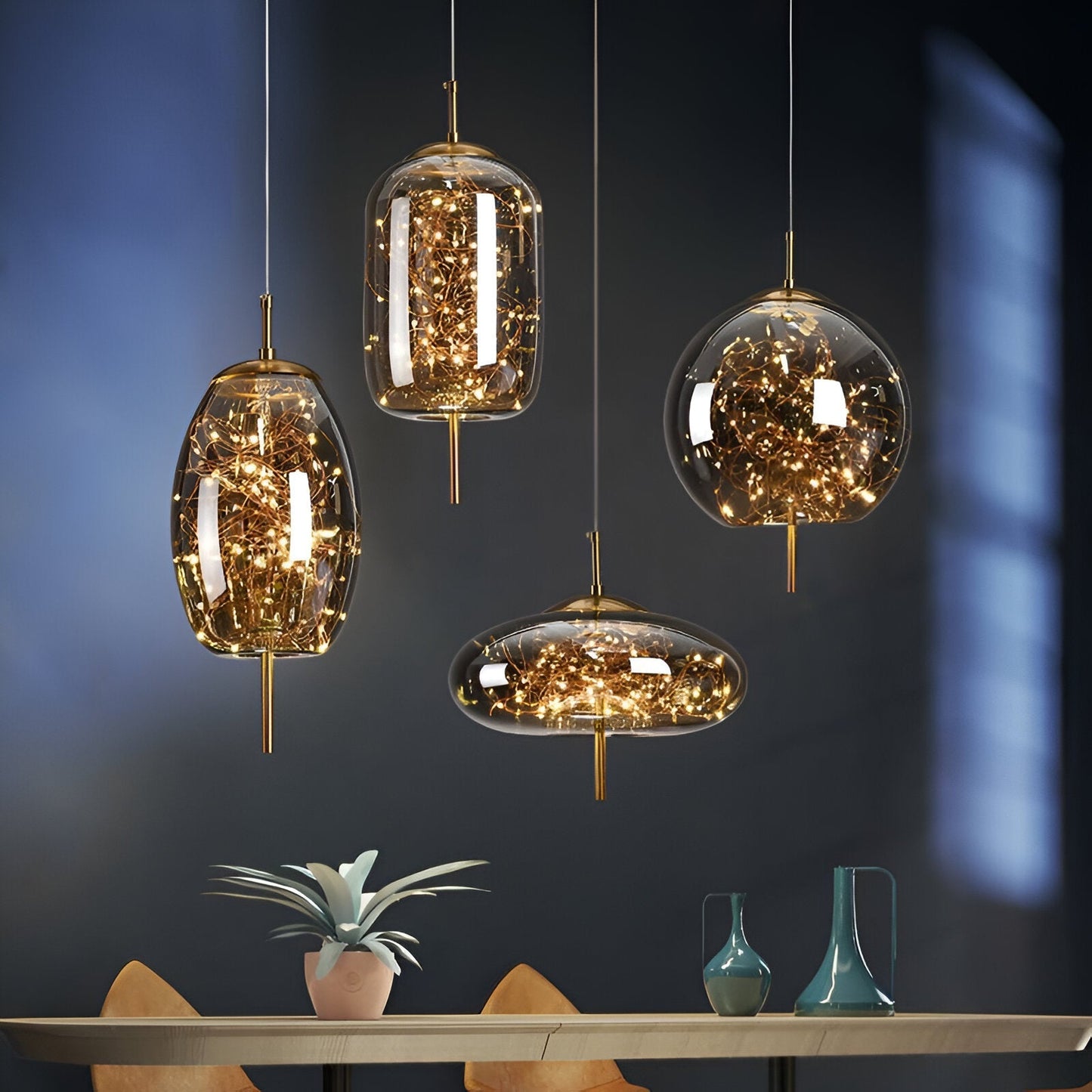 Brehn | Glas Nordisch Luxe Pendelleuchte