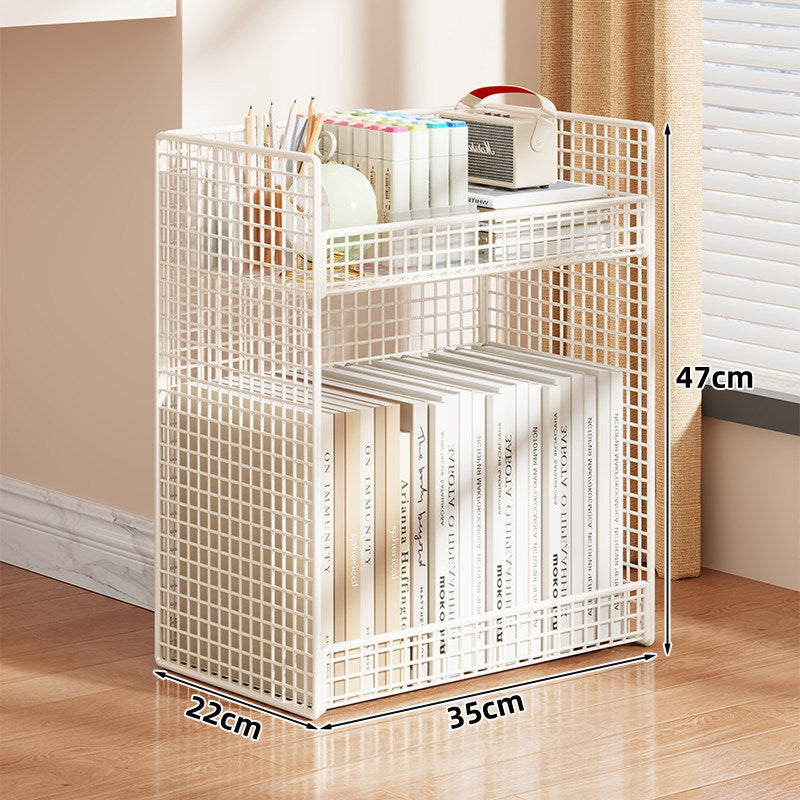 Kompakter vertikaler Drahtgitter-Desktop-Organizer-Regal