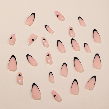 Elegante Herz-Themen Acryl Nagelkunst Verlängerungen Brehn