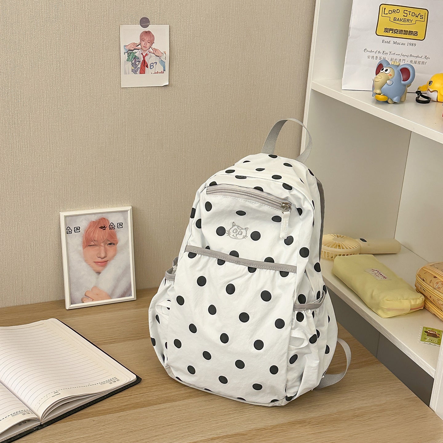 Punkte gemusterten Rucksack