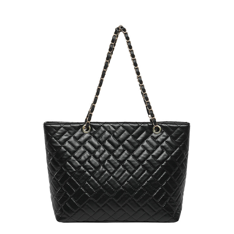 WoQuilted Tote Bag mit Kettengriffen Brehn