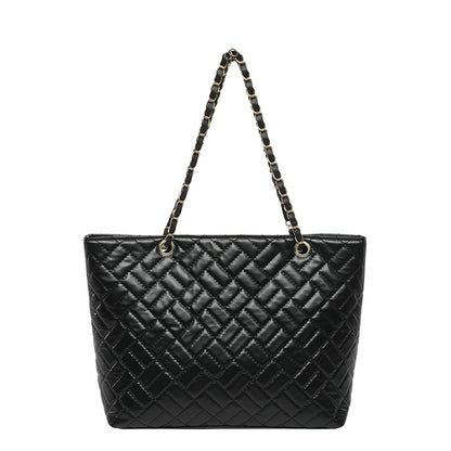 WoQuilted Tote Bag mit Kettengriffen Brehn