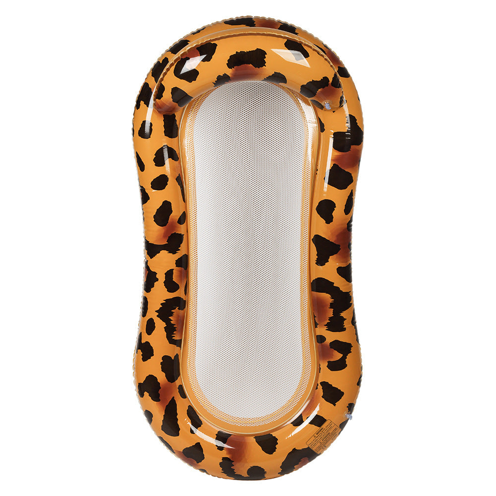 Unisex Aufblasbarer Leopard-Schwimmring mit integriertem Trinkhalter Brehn
