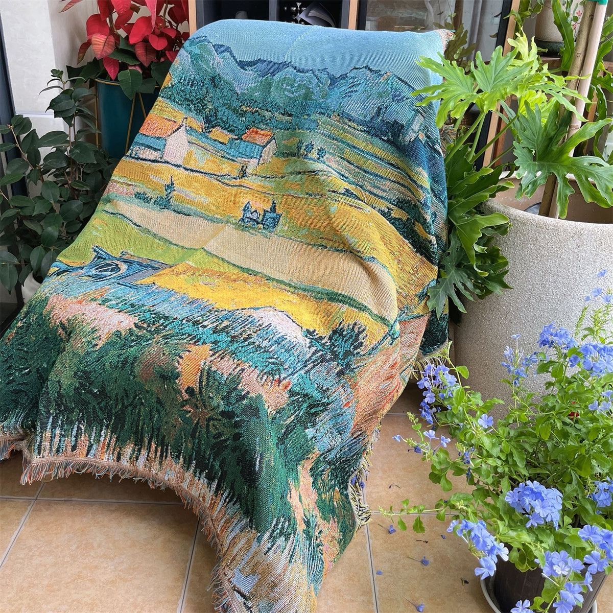 Künstlerisches Landschaftsmuster Wurfdecke