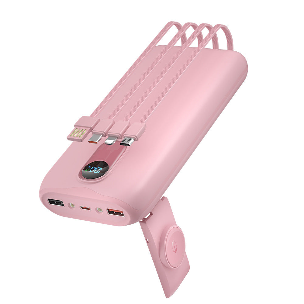 Powerbank mit Integrierten Ladekabeln und Lcd-Anzeige Brehn