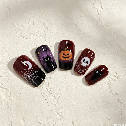 Halloween-Themen Press-On Nagelkunst Brehn