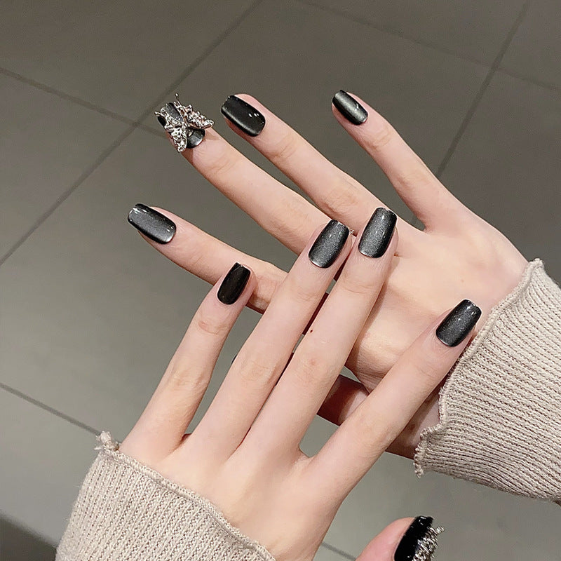 Elegante Lange Press-On Nägel Set mit Künstlerischen Spitzen Brehn
