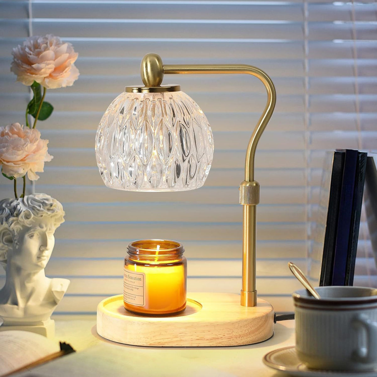 Vintage-inspirierte Glas-Tischlampe