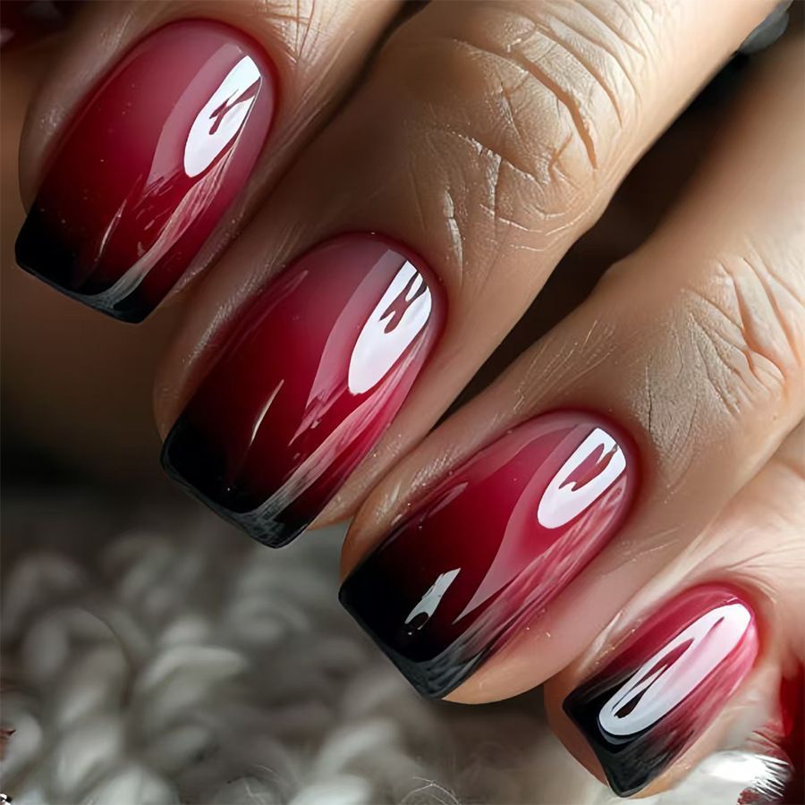 Ombre Akryl-Nagelverlängerungen Brehn