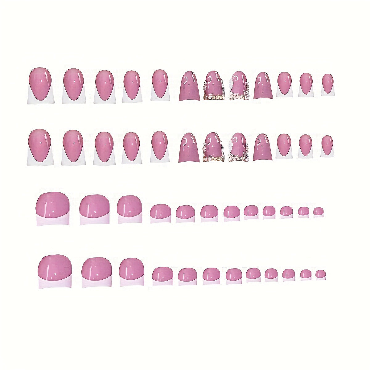 Elegantes Acryl-Nagel- und Zehenkunst-Set Brehn