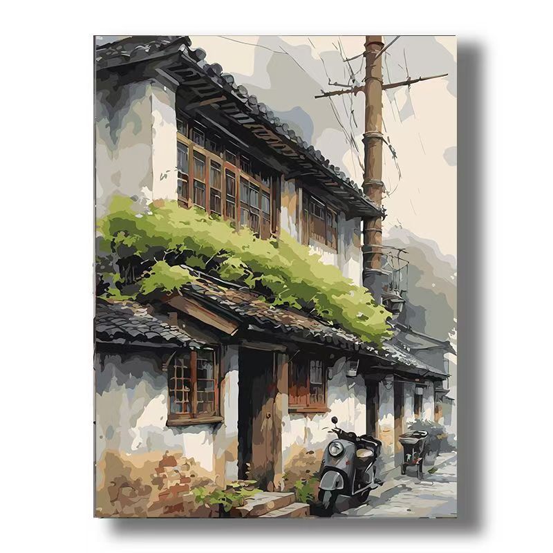 Städtische Vintage Architektur Leinwand Kunst Brehn
