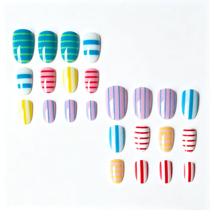 Gestreiftes Nagelkunst Design Kit