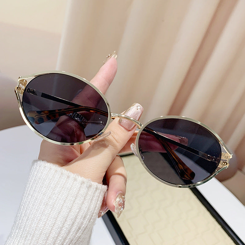 Damen elegante Cat-Eye Sonnenbrille mit feinem Metallrahmen Brehn