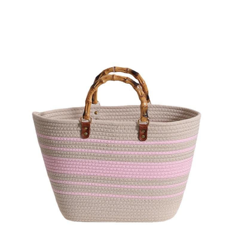 Damen Tragetasche mit elegantem geflochtenem Griff Brehn