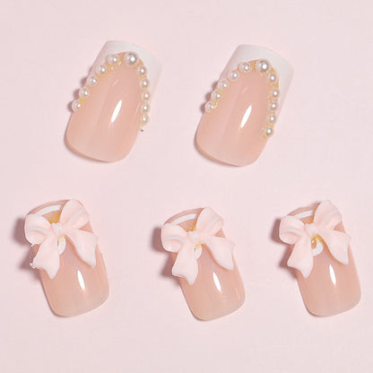 Elegante dekorative Press-On-Nagelset Brehn
