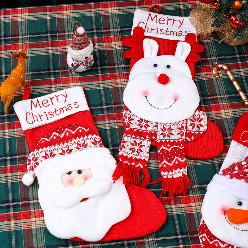 Weihnachtsstrumpf mit Schneemann-Motiv Brehn