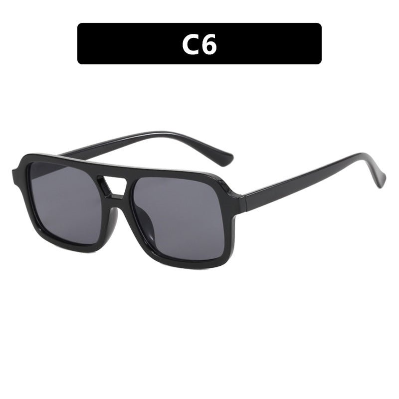 Damen moderne quadratische Sonnenbrille mit schützendem UV-Filter und transparentem Rahmen Brehn