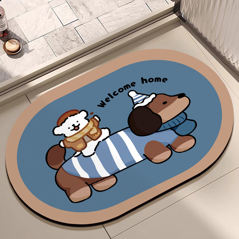 Niedlicher Cartoon Hund Badezimmermatte Brehn