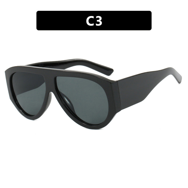 Damen modische Sonnenbrille im modernen Design mit breitem Rahmen Brehn