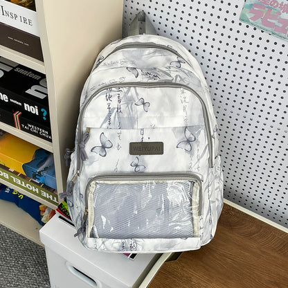 Künstlerischer Floral Print Rucksack