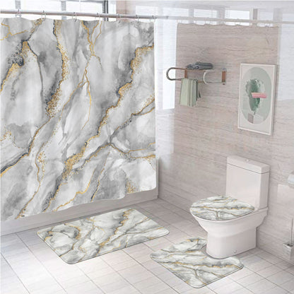 Elegantes Marmor-Muster Badezimmermatten-Set Brehn