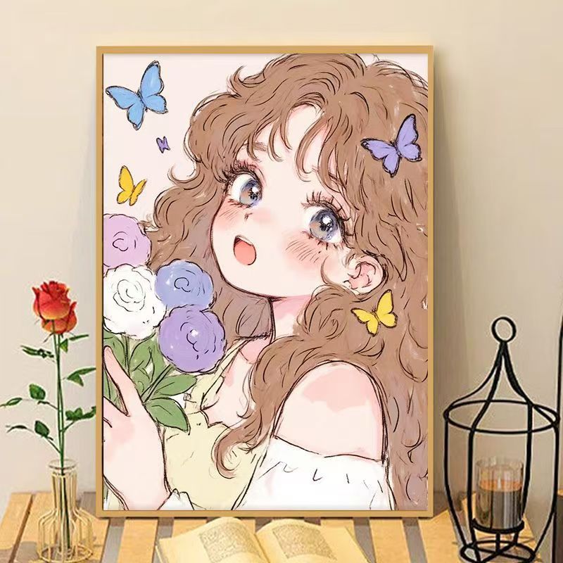 Verspielter Anime Kunstdruck Brehn