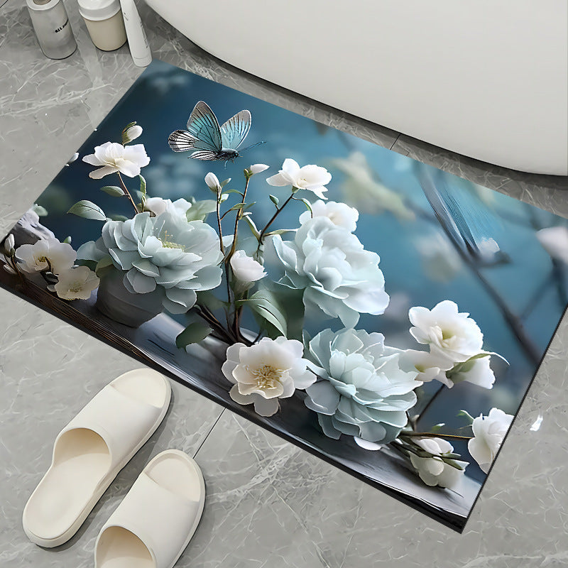 Blumenmuster Rutschfeste Badematte Brehn