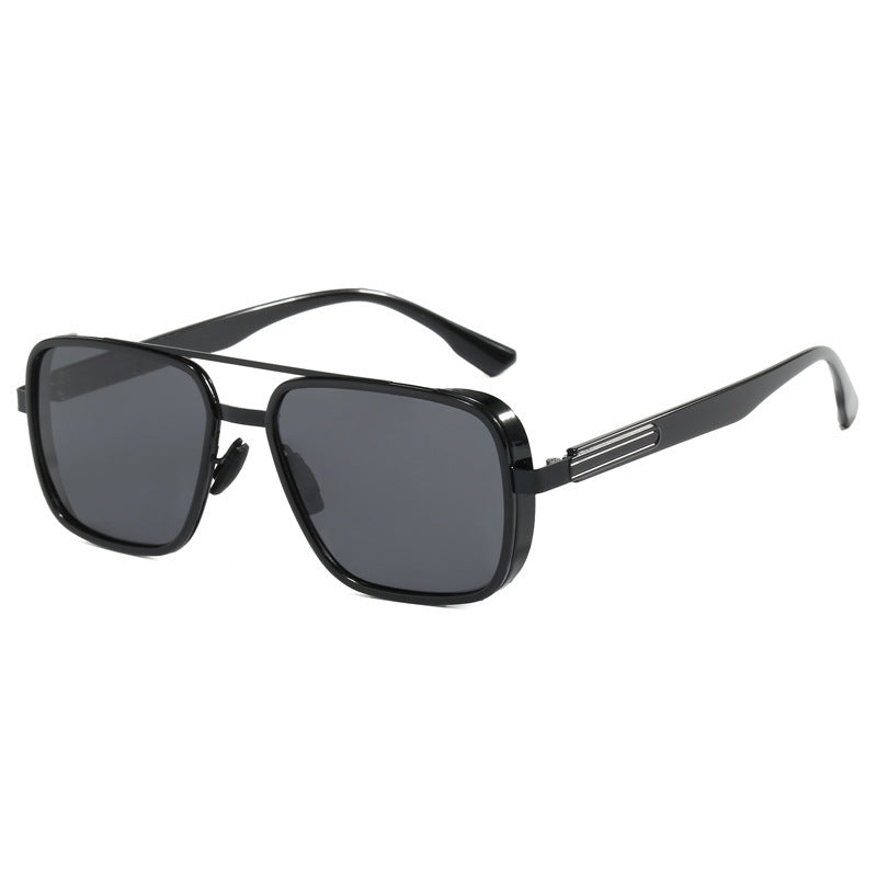 Damen elegante quadratische Sonnenbrille mit hochwertigem Metallrahmen Brehn