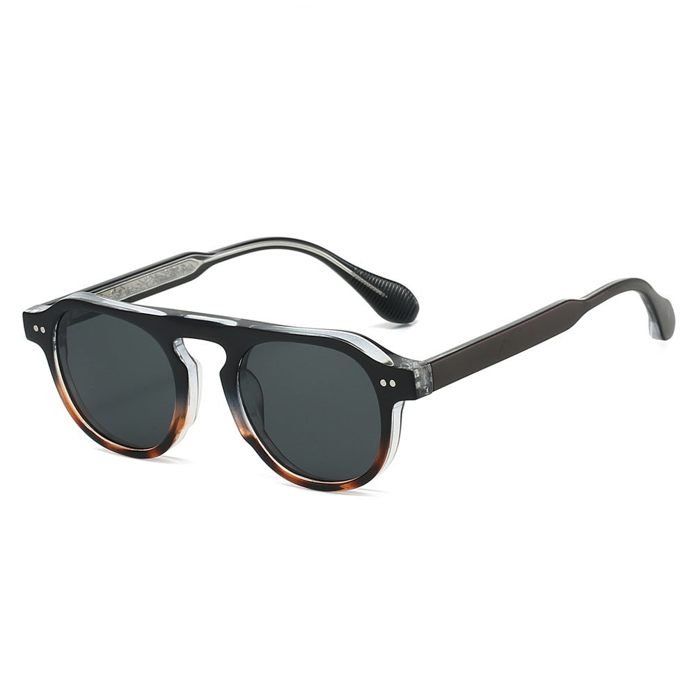 Retro-inspirierte übergroße runde Sonnenbrille Brehn