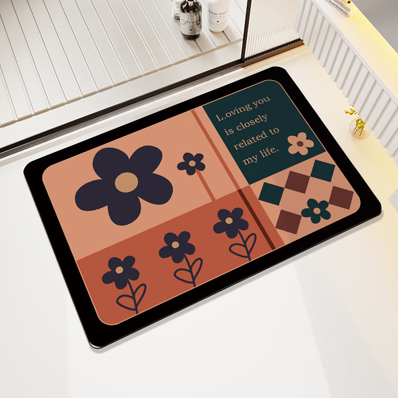Blumen Design Baumwolle Badmatte Brehn