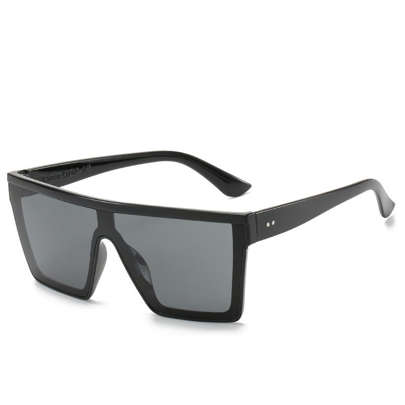 Damen Oversized Sonnenbrille mit modernem rechteckigem Rahmen Brehn