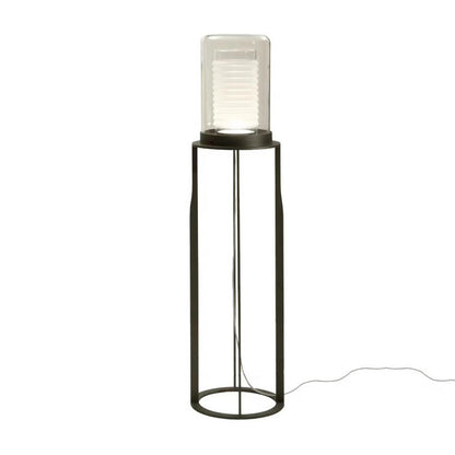 Zeitgenössische Tischlampe mit strukturiertem Glas-Schirm