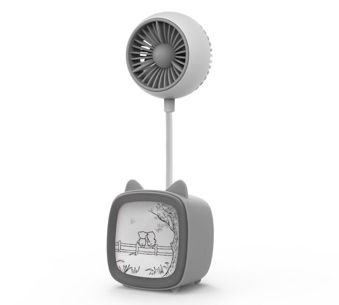 Unisex Süßes Kaninchen-Themen Wiederaufladbarer Schreibtischventilator Brehn