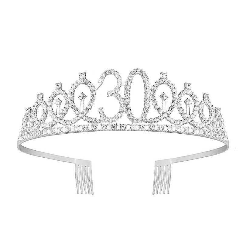 Damen Glitzernde Krone mit Swarovski-Steinen Brehn