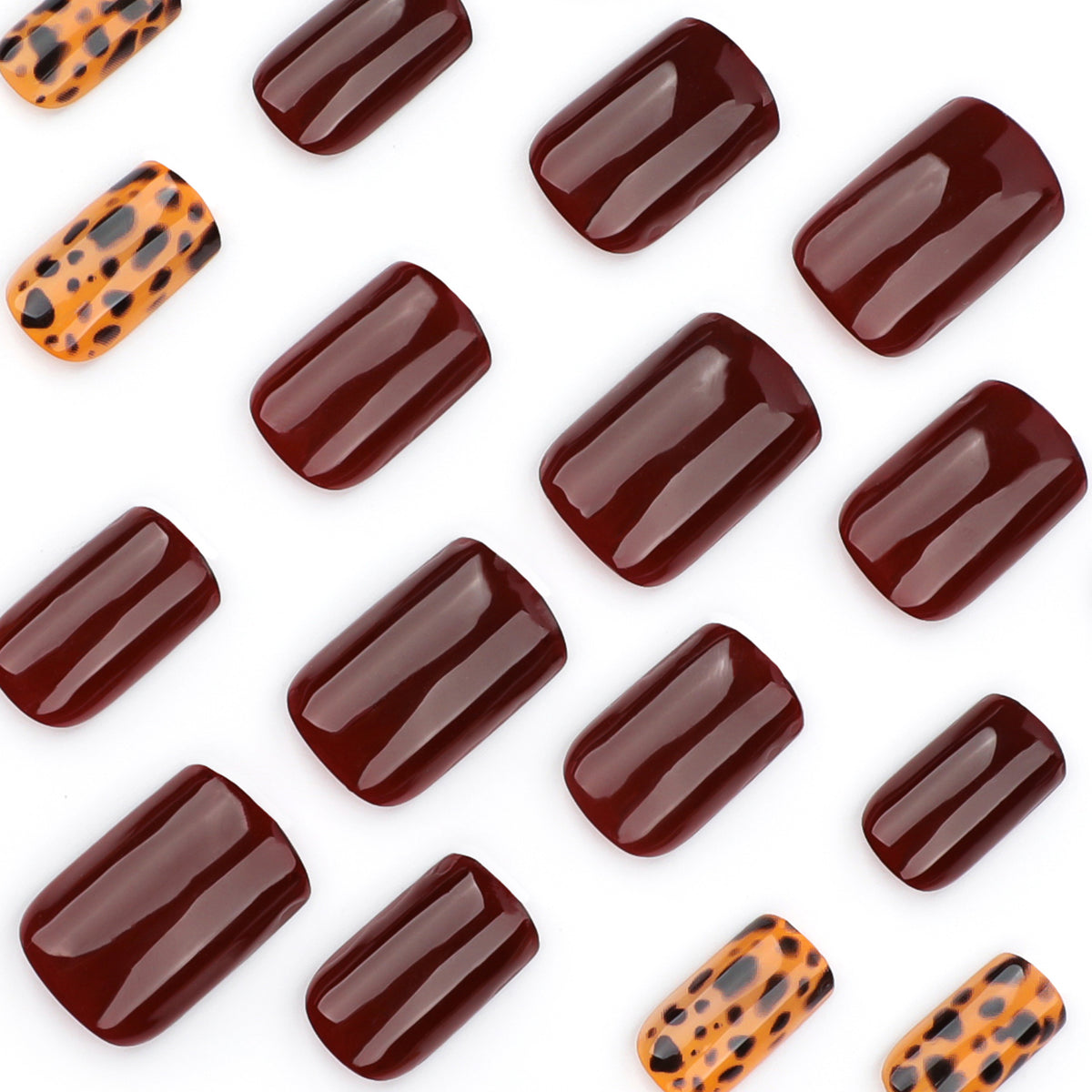 Kunstvolle Nagelkunst mit tierischem Leoparden-Design Brehn