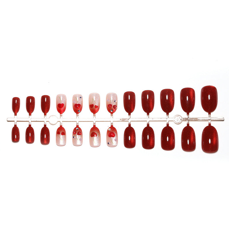 Glitzerndes dekoratives Press-On-Nagelset Brehn
