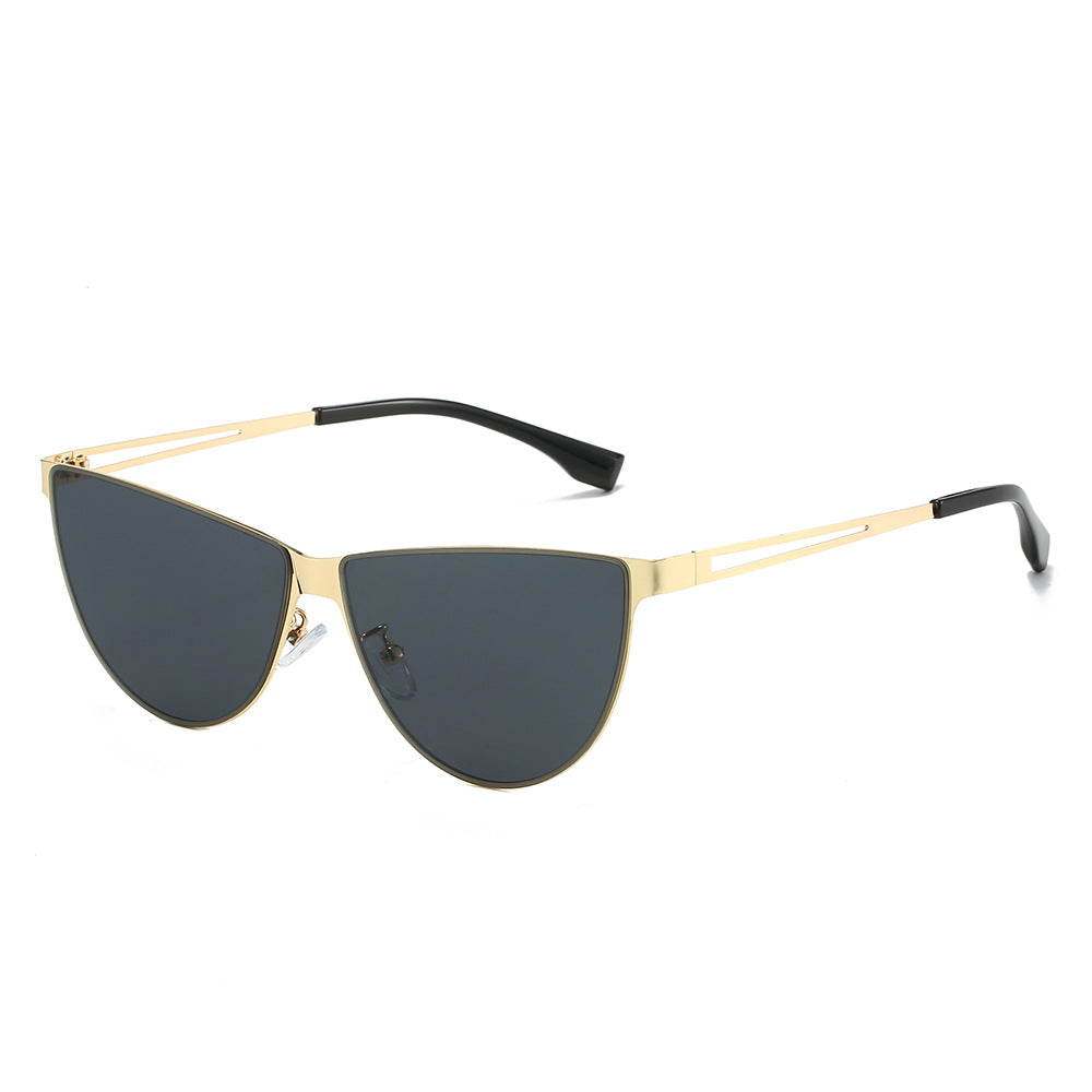 Damen Modische Cat-Eye Sonnenbrille mit elegantem Metallgestell Brehn