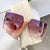 Damen oversized quadratische Sonnenbrille mit uv-schutz Brehn