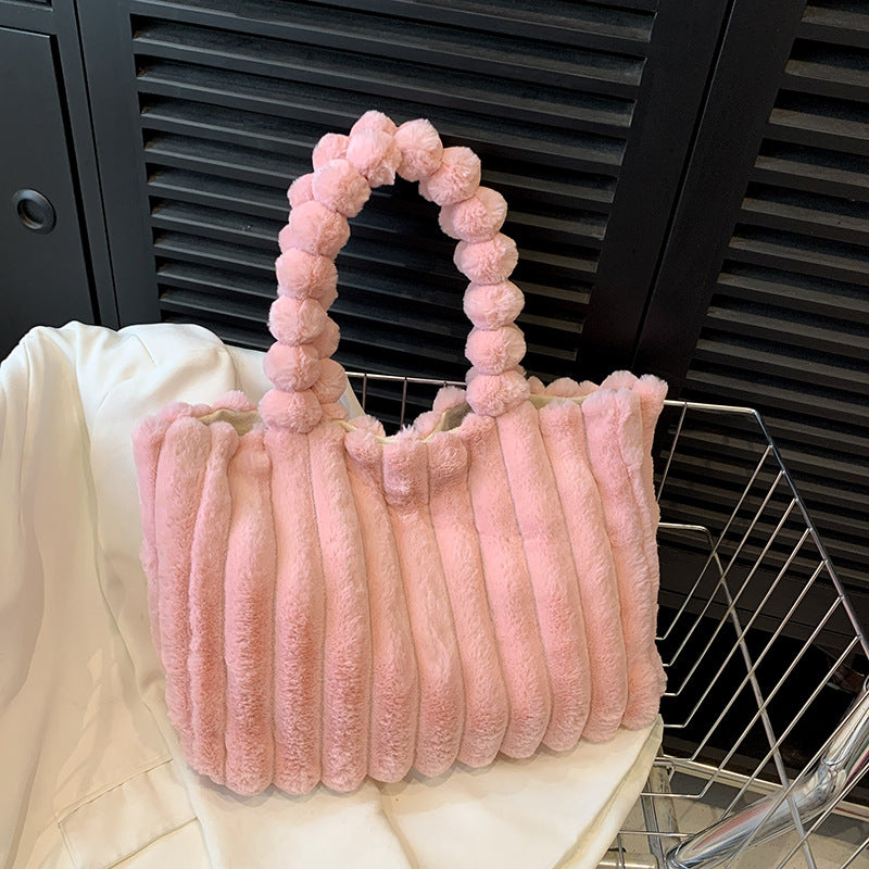 Plüsch Texturierte Handtasche