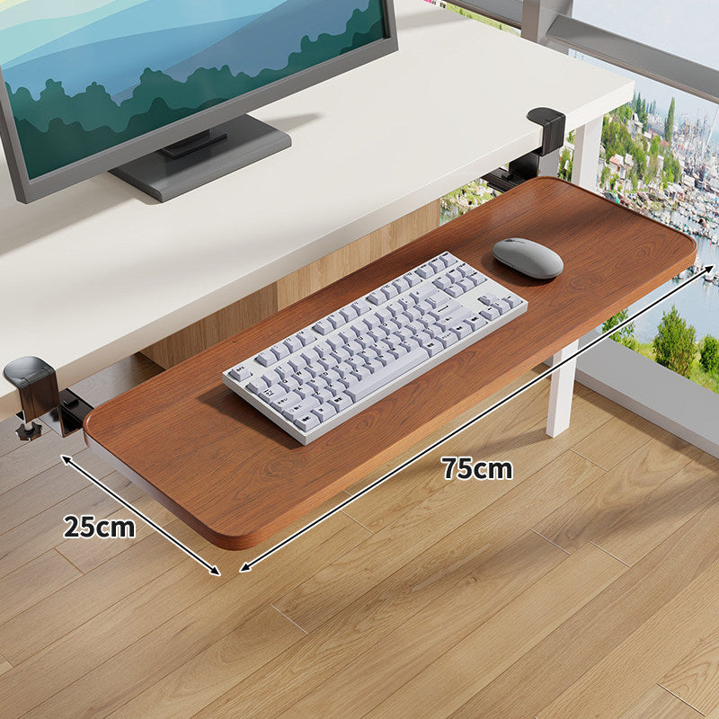 Schraubmontierte Gleitschiene Ergonomische Holzmaserung Tastatur- & Mausplattform