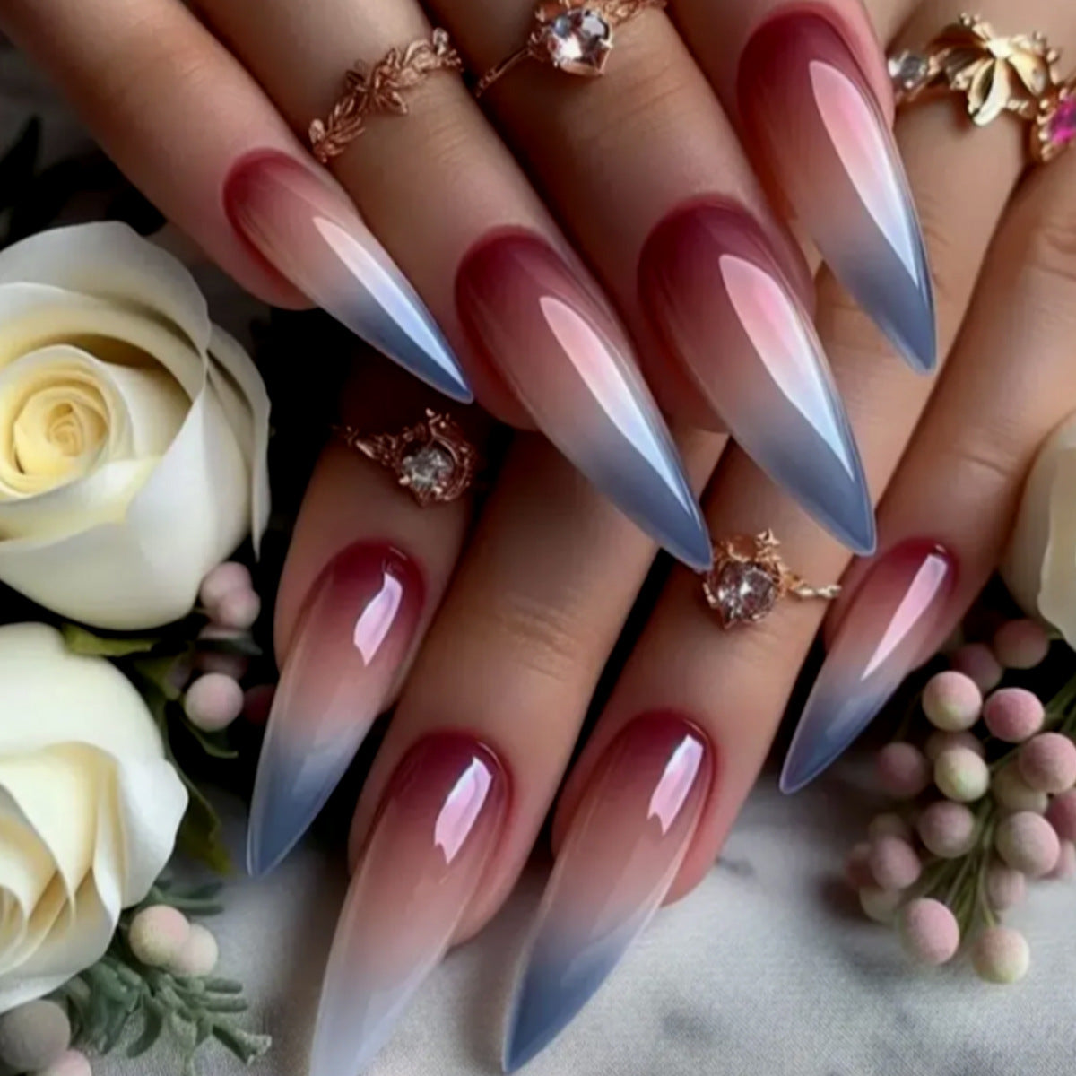 Premium Stiletto Nagelkunst Set Brehn