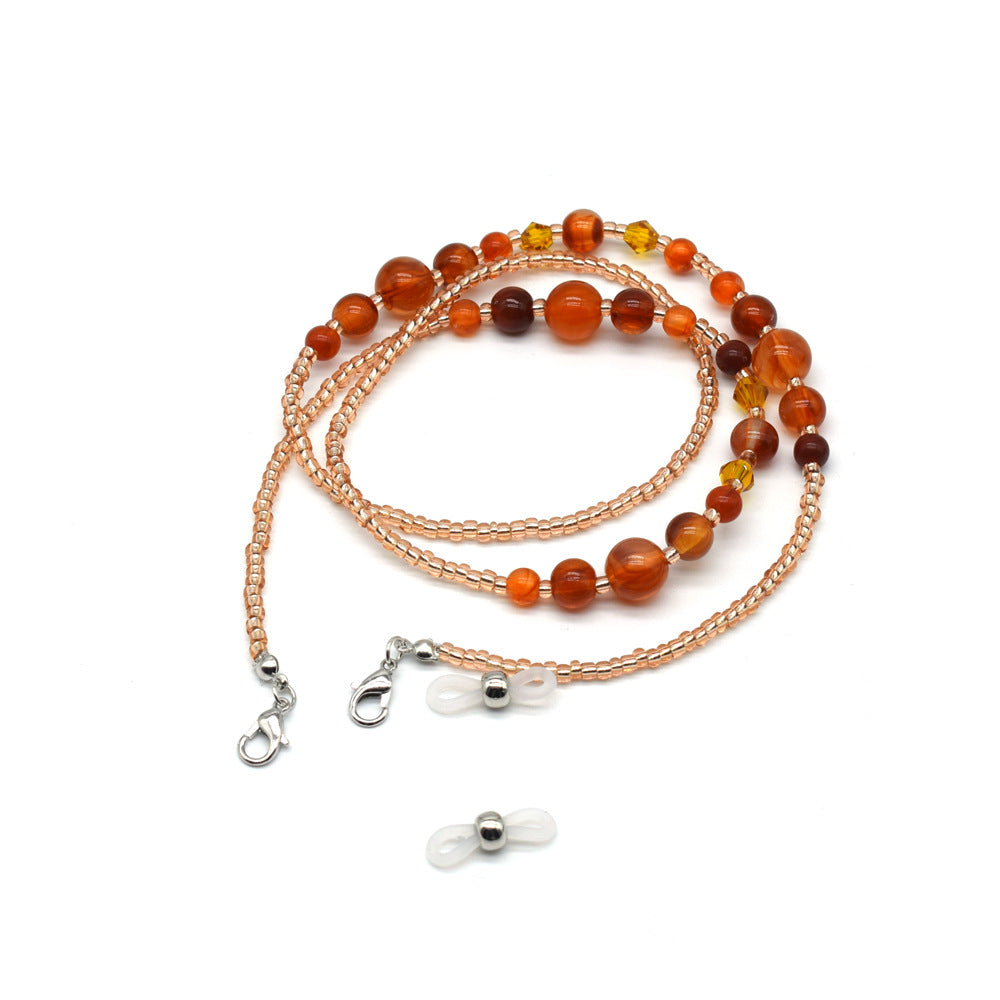 Handgefertigte Perlen Brillenband Kette Brehn