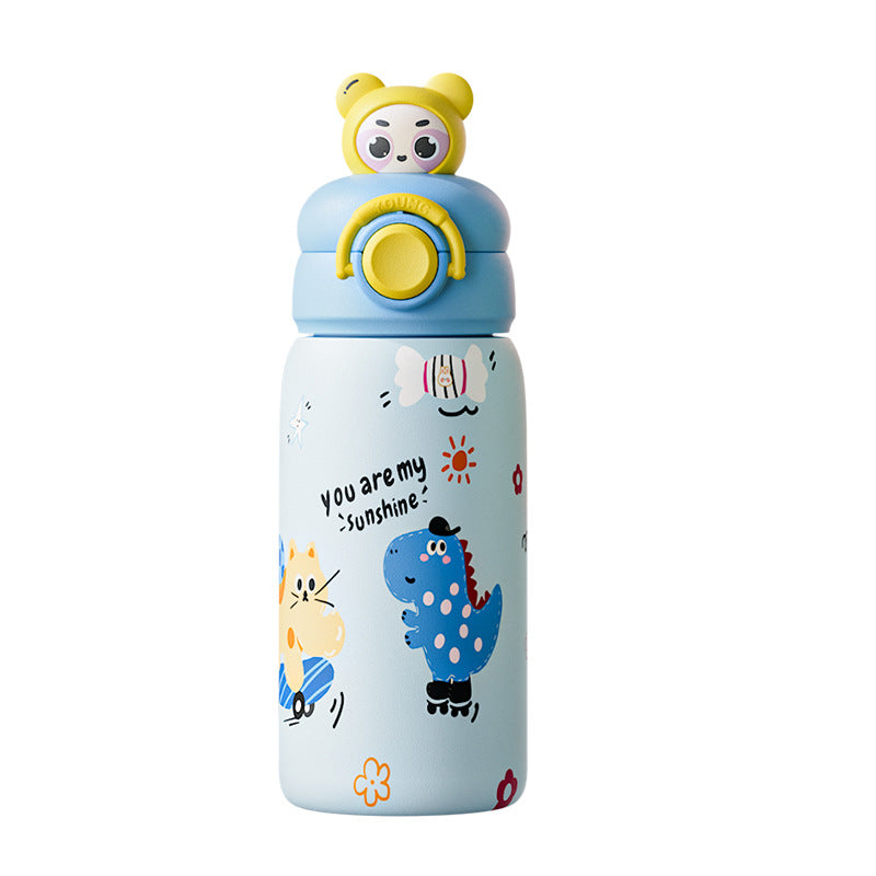 Damen isolierte Kindertrinkflasche mit niedlichem Tierdesign Brehn