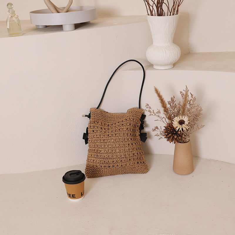Damen Handgefertigte Tasche mit raffinierten Rüschen Brehn
