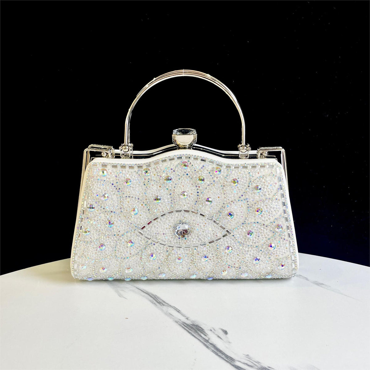 Dekorative Kristall-Detail Abendhandtasche
