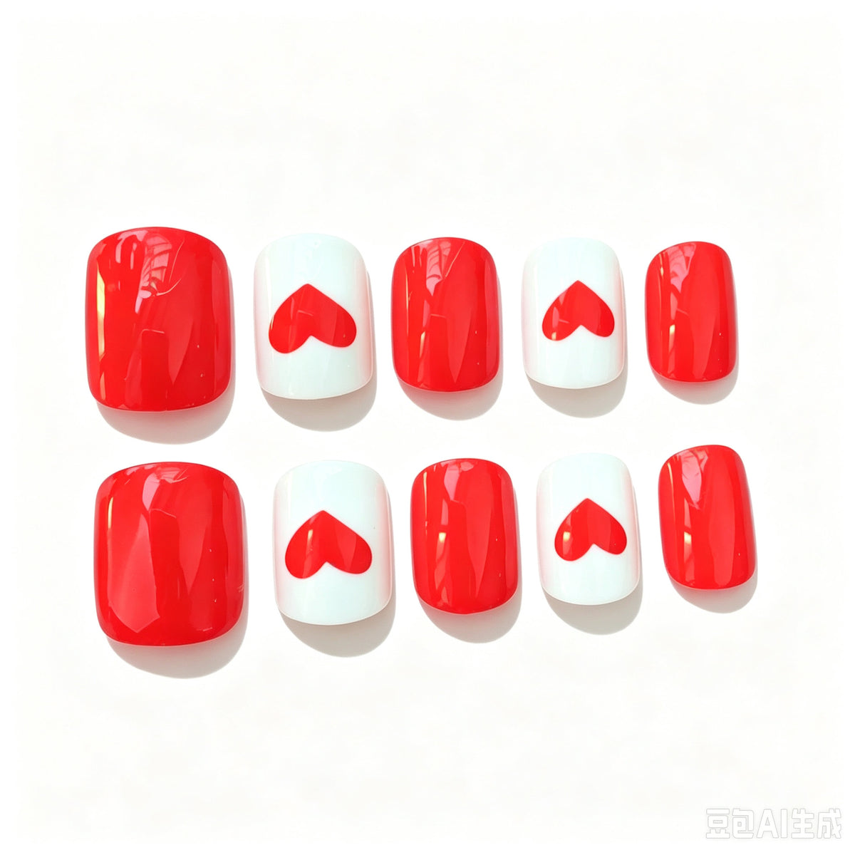 Herz-Themen Press-On Nagel Set