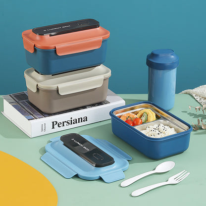 Vielseitige Auslaufsichere Bento Lunchbox mit Eingebautem Besteckset