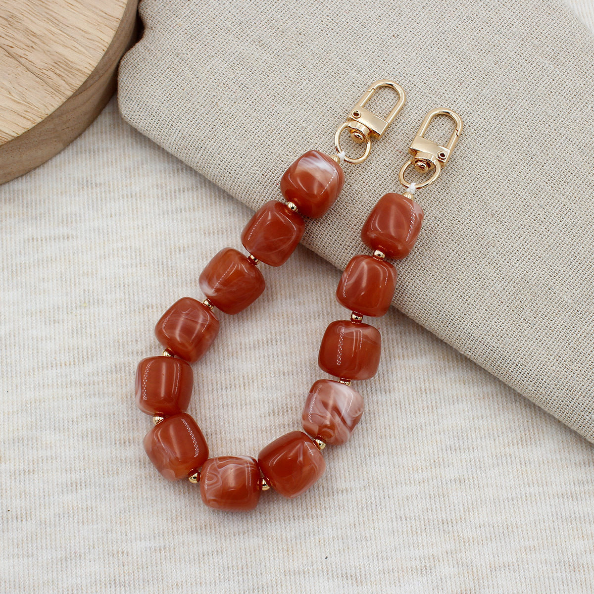 Chunky Beaded Brillen Kette Brehn